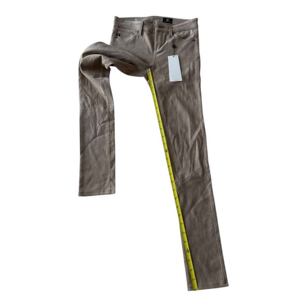 Adriano Goldschmied AG Leather Suede Legging Women's Tan Super Skinny NEW Sz. 25 - Picture 10 of 14